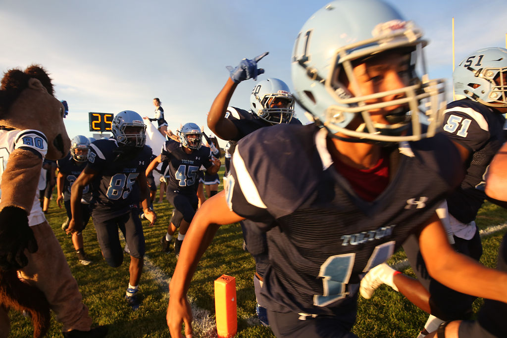 The Tolton High School Trailblazers take the field